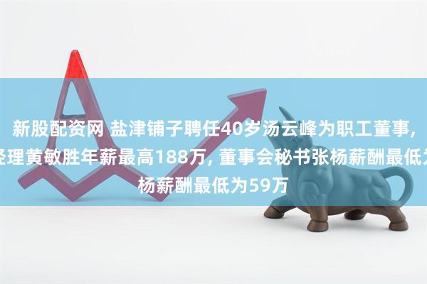 新股配資網 鹽津鋪子聘任40歲湯云峰為職工董事, 副總經理黃敏勝年薪最高188萬, 董事會秘書張楊薪酬最低為59萬