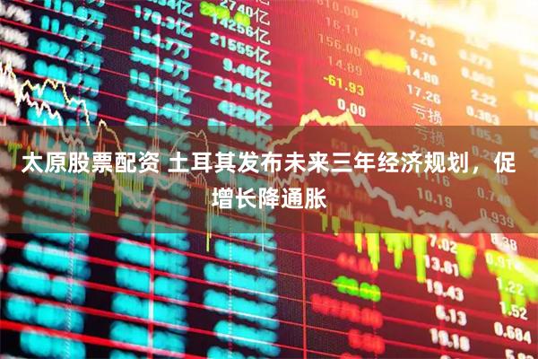 太原股票配資 土耳其發布未來三年經濟規劃，促增長降通脹