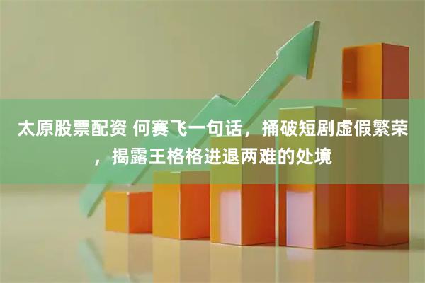 太原股票配資 何賽飛一句話，捅破短劇虛假繁榮，揭露王格格進退兩難的處境